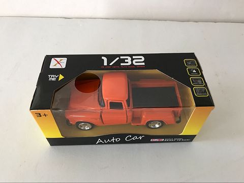 1:32合金回力老爷车福特皮卡跑车，前内灯带声光，开门（开窗盒,1款1色混装）