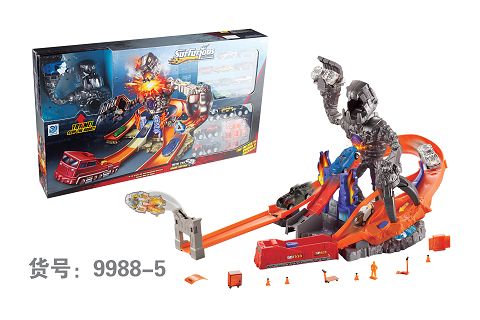 变形机器人轨道配21只合金车