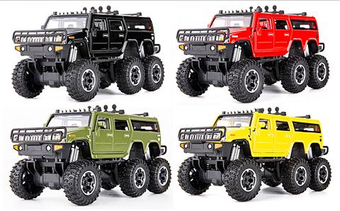 1:32 Simulated Hummer six-wheel (off-road version (light/music) taxi