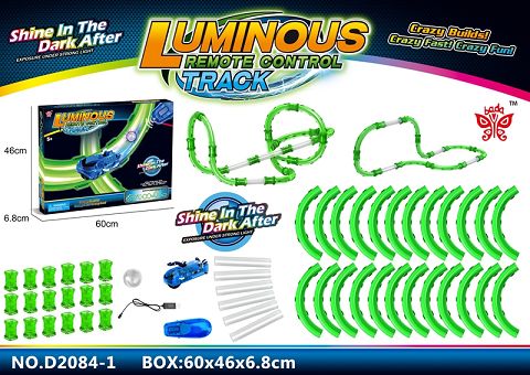 Luminous remote control pipeline rail car (52pcs)