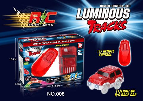 Remote control noctilucent assembled rail car (DIY)