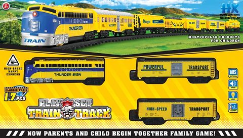 High-speed electric light and music track car