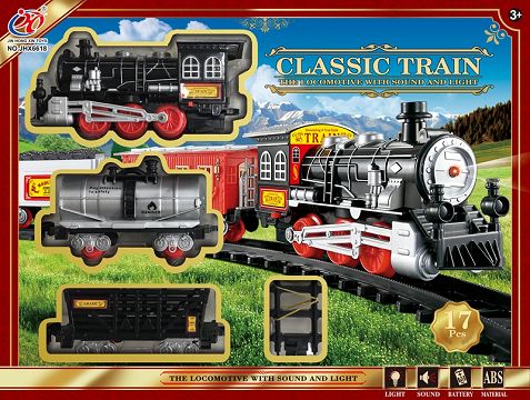 Electric light and music track train