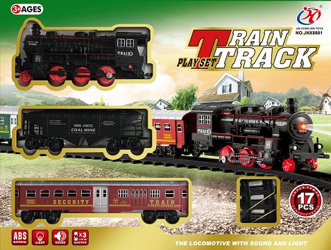 Electric lights and music simulate trains