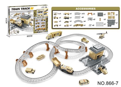Electric Train Rail Car Set (Military Series)