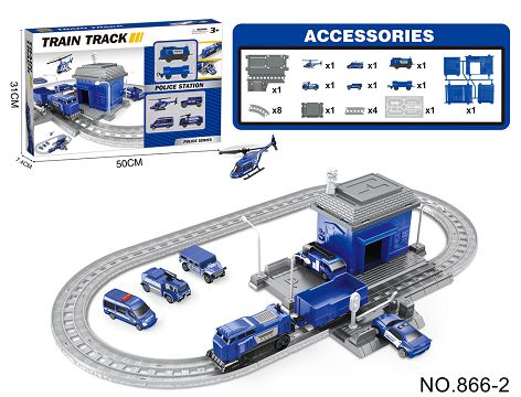 Electric Train Rail Car Set (Police Series)