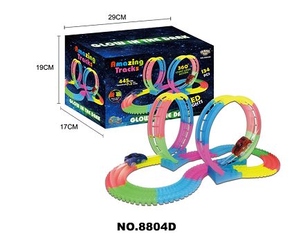 E-commerce box Noctilucent orbital electric vehicle (double-ring) 7.2cm