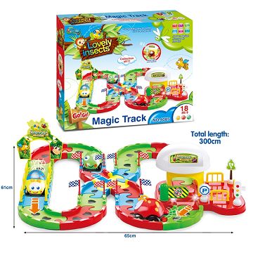 Insect cartoon electric light music track car