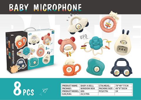 8 pcs Baby Teethers Rattle Toys