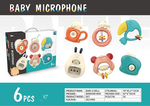 6 pcs Baby Teethers Rattle Toys