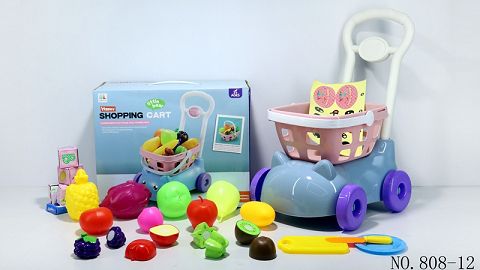 Shopping cart with fruit +5 small boxes 20PCS (mixed with two colors)