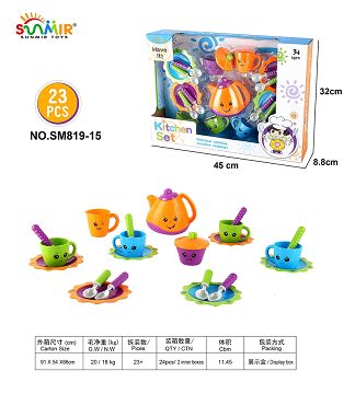 Solid color tea set