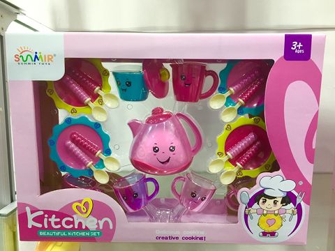 Solid color tea set