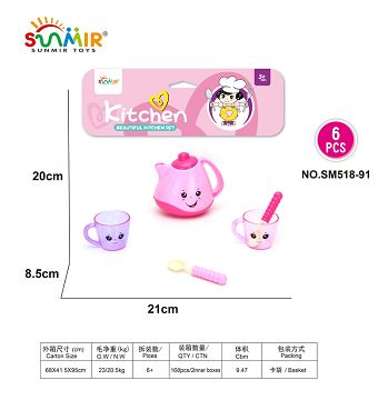 Solid color tea set