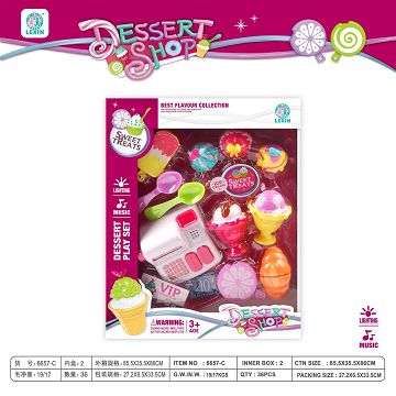 Exquisite ice cream with light music cash register