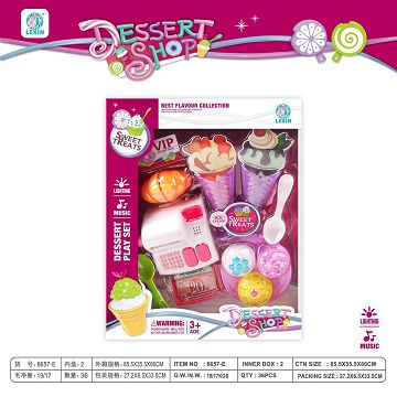 Exquisite ice cream with light music cash register
