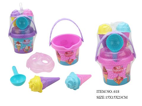 7PCS hot - printed ice cream bucket combination