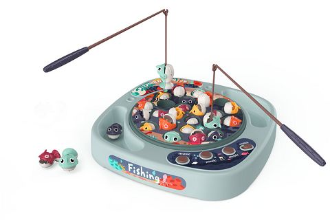 24 big fish and small fish revolving Diaoyutai set (light and music, not including 3 AA batteries)