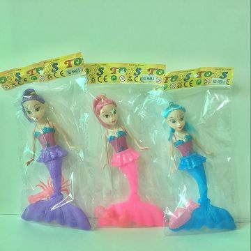 7寸带灯光空心美人鱼带海底动物或饰品