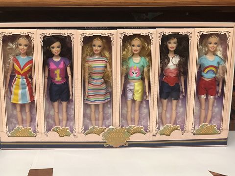 Six barbie dolls mixed in 11-inch 12-joint fashion