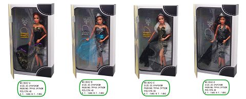 12.5-inch black dress bappene doll