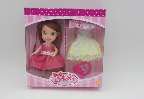 6.5 inches multi-joint light doll + clothes + bag