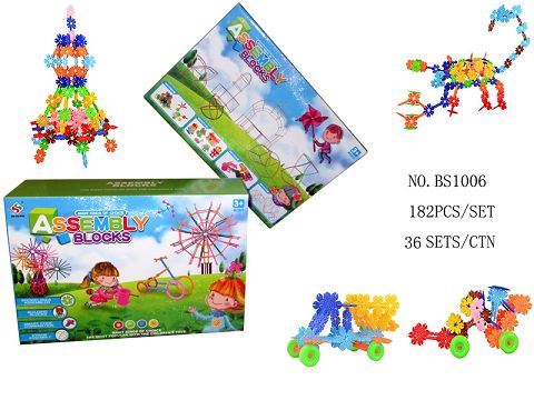 4.4CM雪花片带轴182PCS
