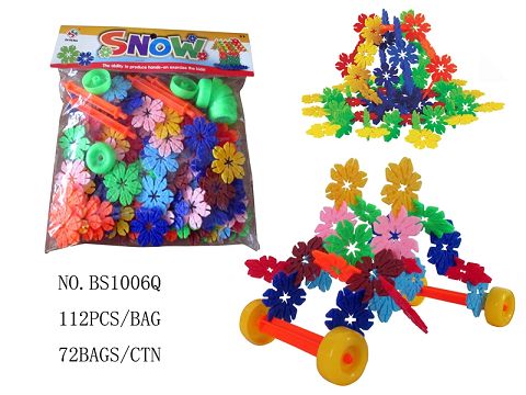 4.4CM雪花片带轴112PCS