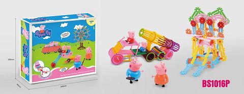 Connecting rod snowflake smart stick 2 in 1 with pig four about 176PCS
