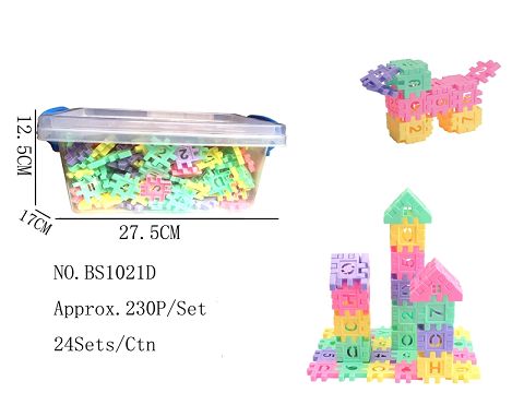 方块屋形积木约230块