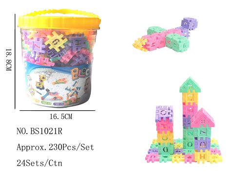 方块屋形积木约230块