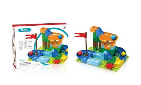 43PCS block color boxes for large particle slide