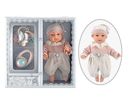 14 "cotton body temperature sensing doll with boiled rattle