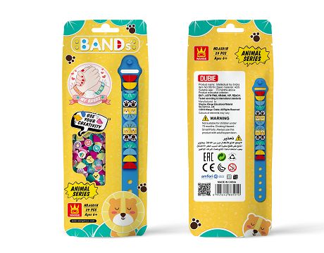 Children's Building Block Bracelet (Blue) -Children's Building Block Bracelet with six mixed packs / 80 packs each