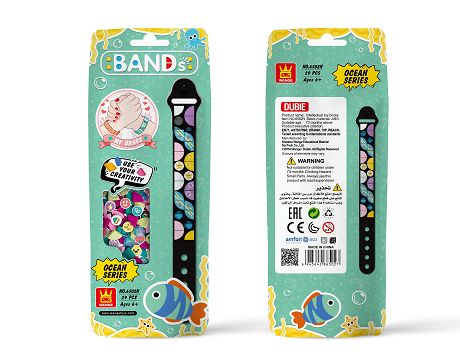 Children's Building Block Bracelet (black) - Six mixed packs of Children's Building Block Bracelet / 80 packs each