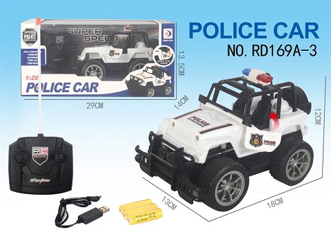 1:20  灯光仿真吉普警车 前进 后退 左转 右转 停止;