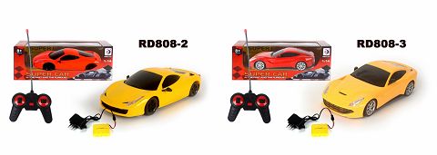 1:14 闪灯仿真跑车,前进 后退 左转 右转 停止,法拉利458/F12 2款各2色混装