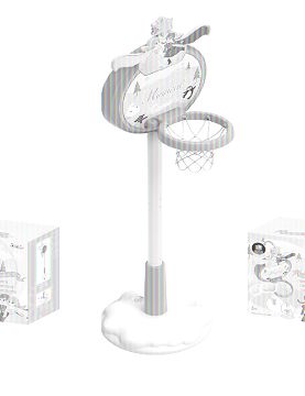 Princess style round board basketball stand