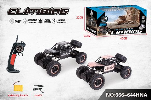 Alloy 2.4g climbing four-way remote control vehicle (including electricity)
