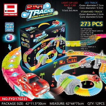 2 in1 Light Up LED Magic Tracks Set 273pcs