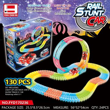 2 in1 Light Up LED Magic Tracks Set 130pcs