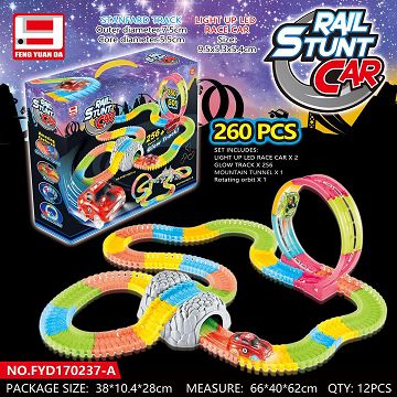 2 in1 Light Up LED Magic Tracks Set 260pcs