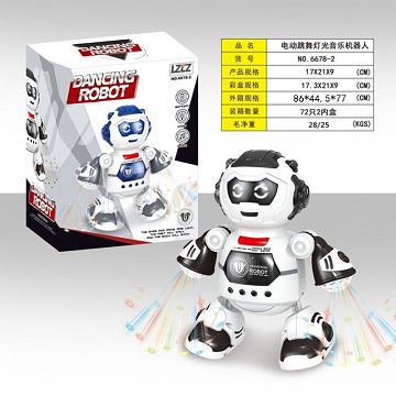 电动跳舞灯光音乐机器人(2色混装)