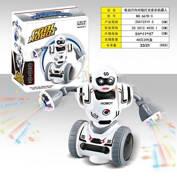 电动万向对战灯光音乐机器人（2色混装）