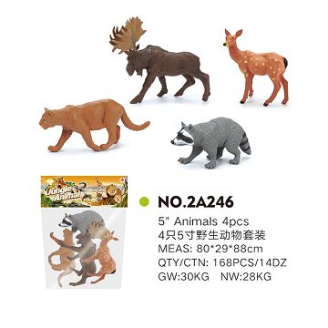 4只5寸野生动物套装