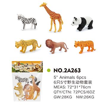 6只5寸野生动物套装