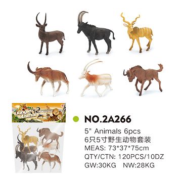 6只5寸野生动物套装